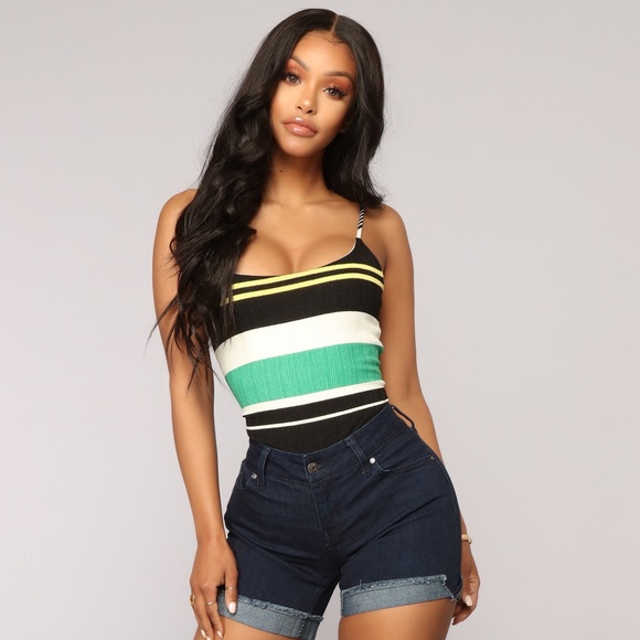 NEW Striped Bodysuit - Picture 2 of 3